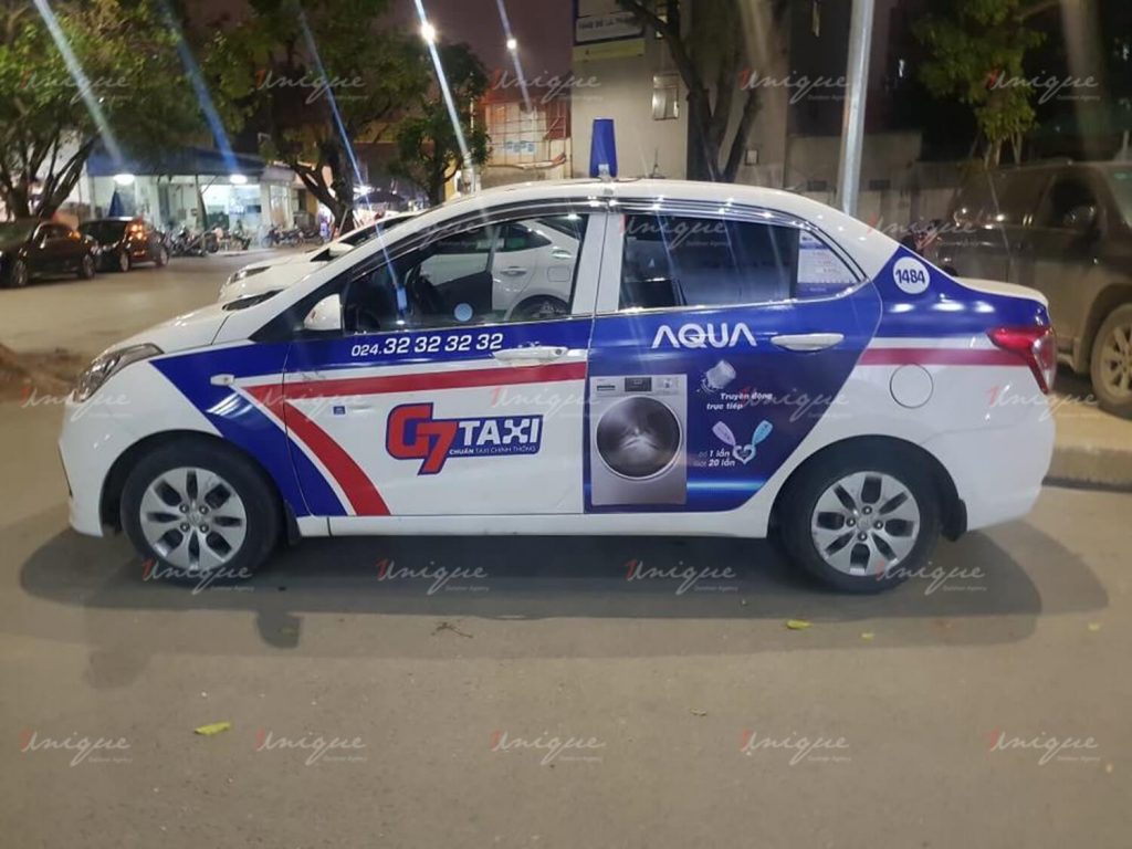 quảng cáo trên taxi