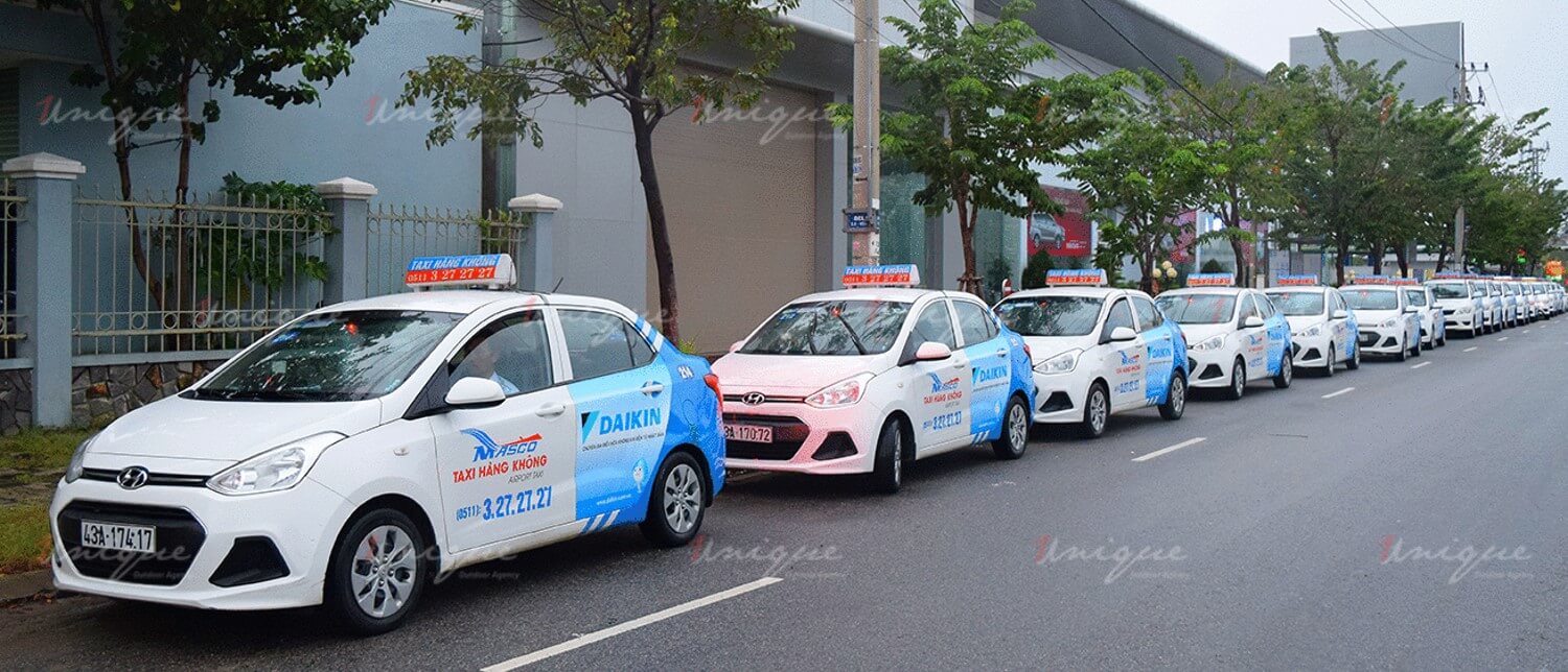 Quảng cáo trên taxi Airport Đà Nẵng